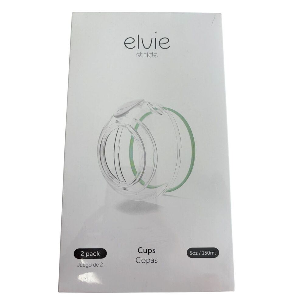 Elvie Stride Cups 2 Pack Clear 5 oz 150 ml NEW SEALED IN BOX